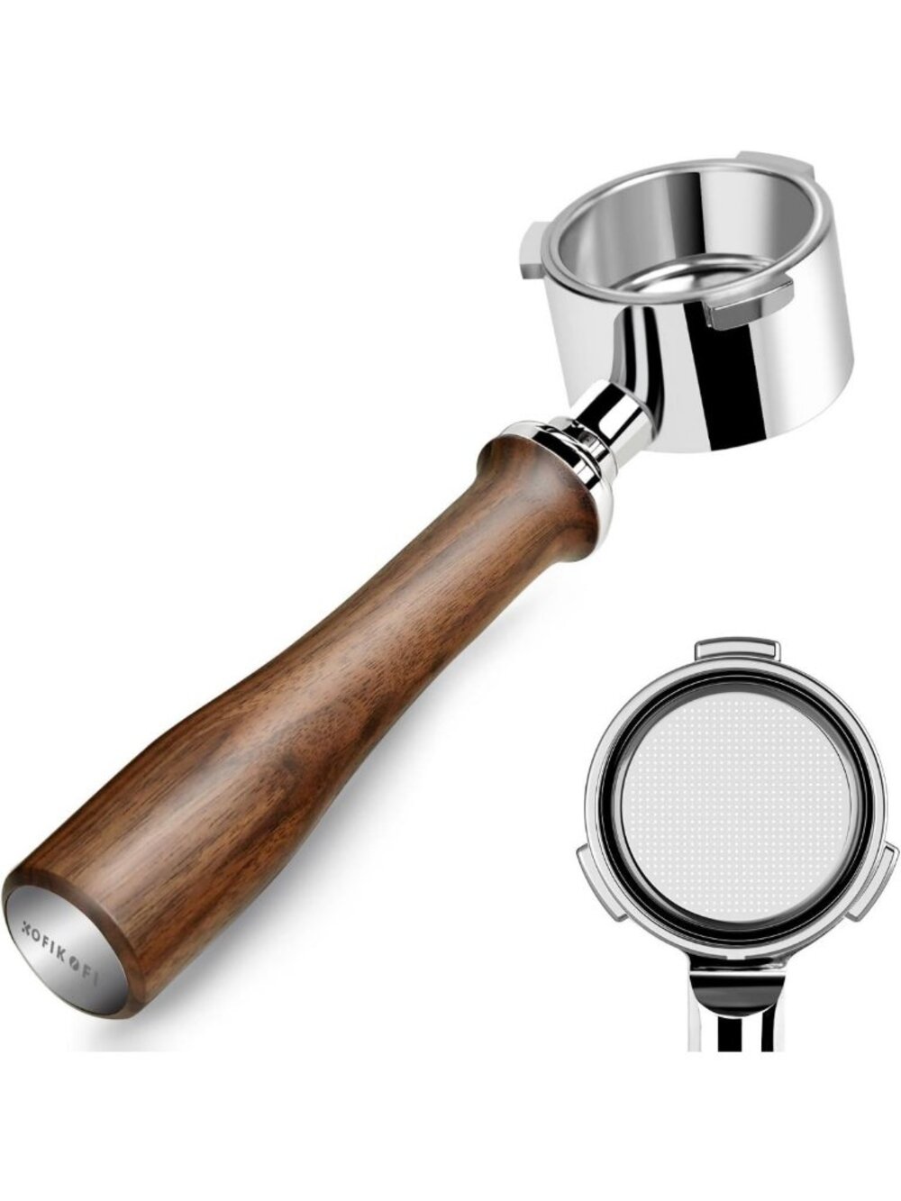51mm Bottomless Portafilter for Espresso Machine - Perfect for Barista Brewing